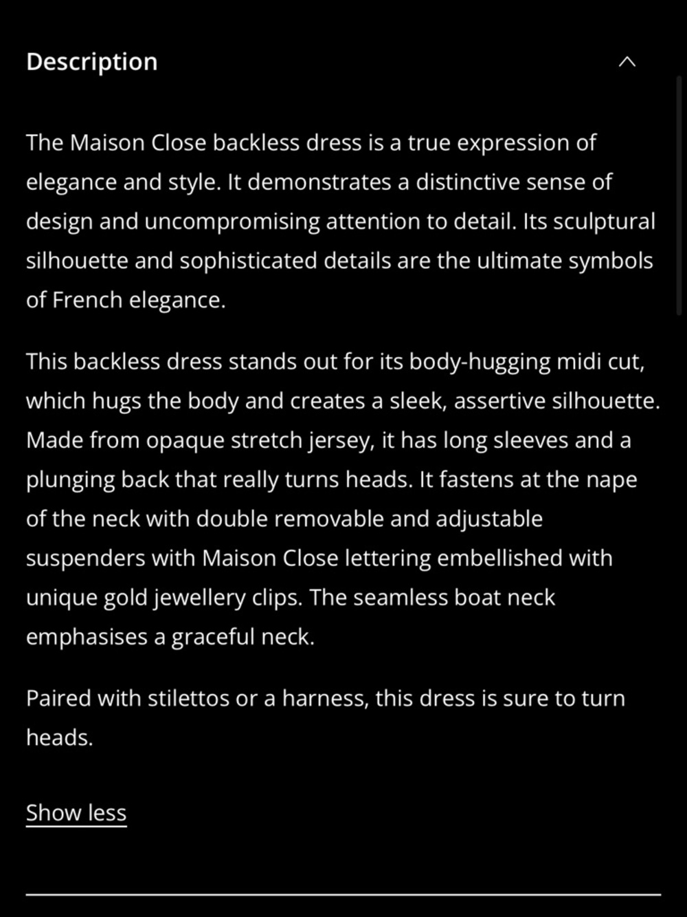 Maison Close Le Vestaire 019 backless dress - Picture 6 of 6